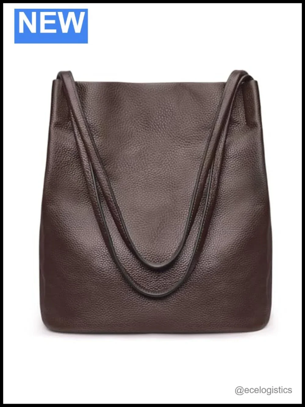 Genuine Leather Tote Handbag for Women Top Grain Cowhide Shoulder Bag